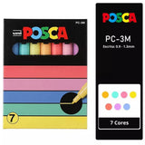 Caneta Posca Kit PC - 3M (7 Cores)
