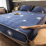 Protetor de Colchão Azul Flor