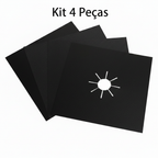 Kit 4 Peças Preta Protetor de Fogão Fribraton tazmo 