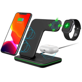 CARREGADOR POR INDUÇÃO 3 EM 1 MAGNÉTICO 15W QI MAX DOCK