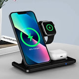 Carregador Por Indução 3 em 1 Magnético 15W QI Max Dock Tazmo