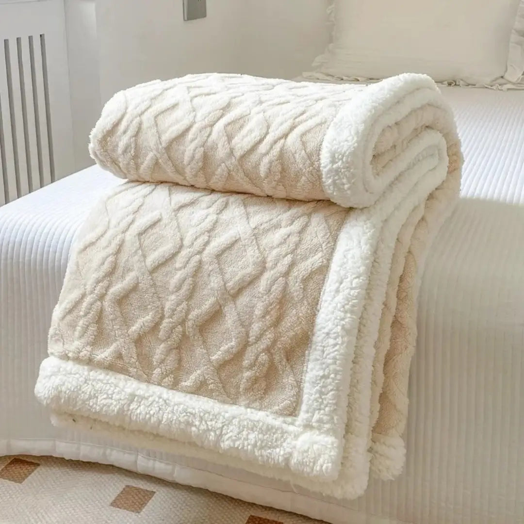 Cobertor térmico aquecido Cashmere bege tazmo 