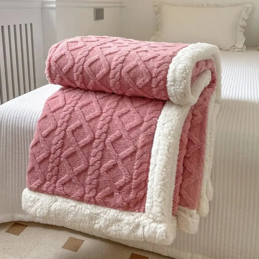 Cobertor térmico aquecido grosso Cashmere rosa