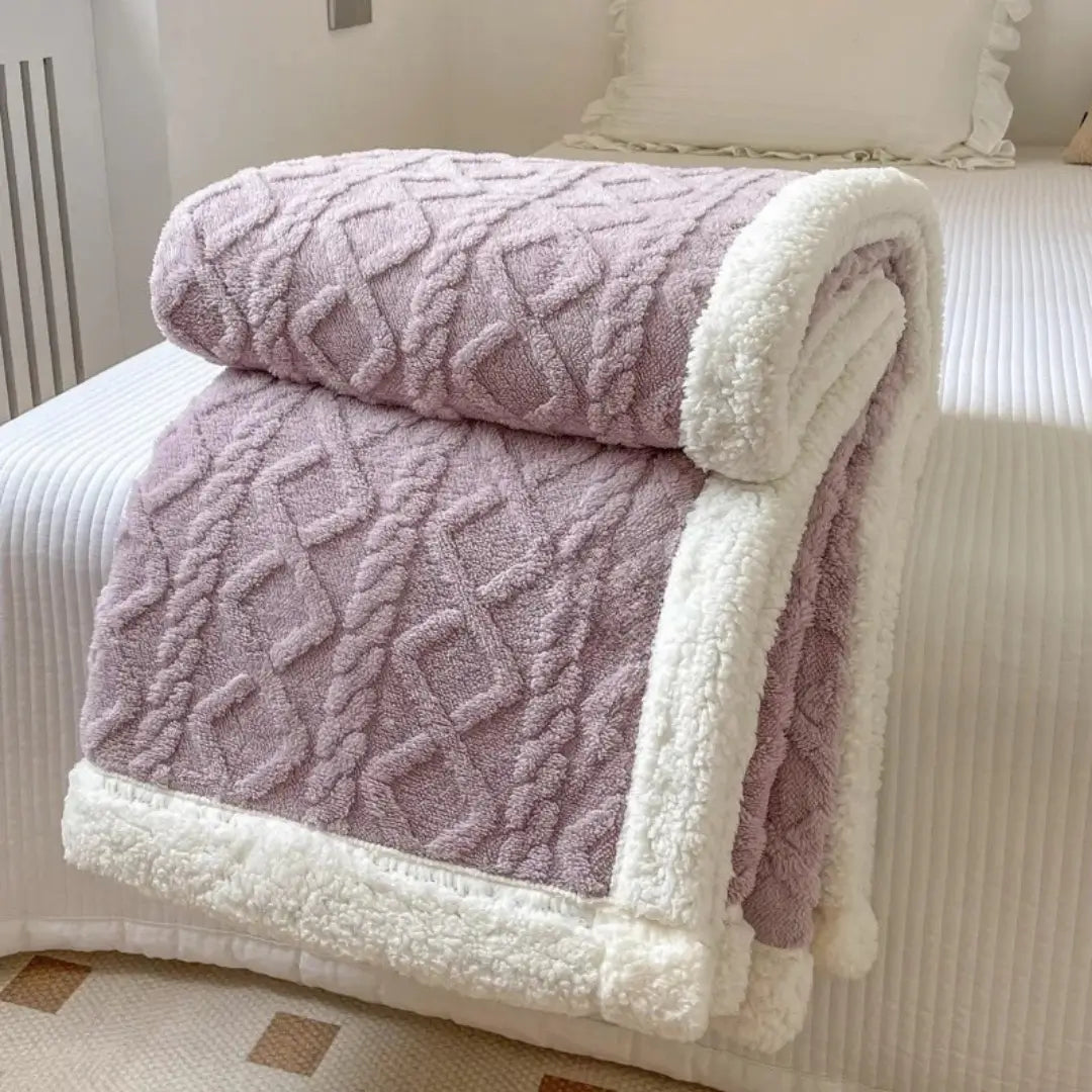 Cobertor térmico aquecido grosso Cashmere roxo tazmo casa