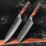 Kit de faca (Conj 2pç /  Chef 8 + Santoku + 7 Polegadas)