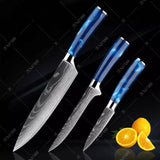 Jogo de Facas (Conj 3Pç / Faca Chef 8 + Desossar 6.5 + Frutas 3.5 Polegadas)