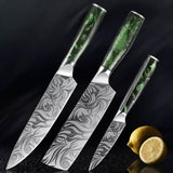 Jogo de Faca (Conj 3pç / Chef 8 + Cutelo 7 + Frutas 3.5 Polegadas)