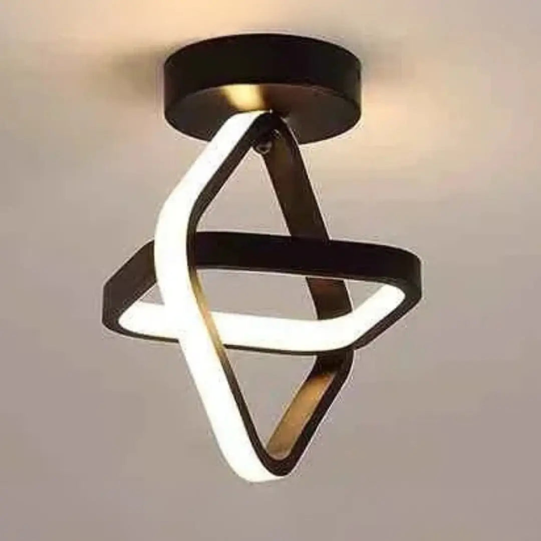 Luminária de teto led moderno lustre minimalista preto tazmo casa triangular decoração sala 