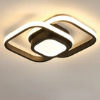 Luminária de teto led moderno lustre minimalista preto tazmo casa quadrada 
