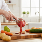 descascador de nox cortador de frutas e legumes utensilio gourmet  lifestyle descascador inox cozinha