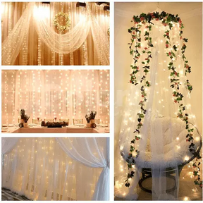 CORTINA LED LUZES CORDA DECORAÇÃO DE NATAL