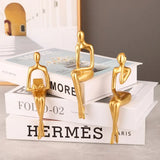 Esculturas Artesanais Ágatas Gold Decoração Kit 3PÇ Tazmo