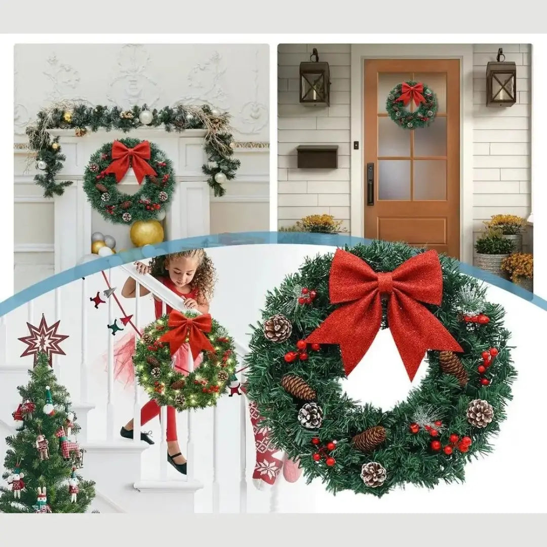 guirlanda-de-natal-com-laço-vermelho-merry-christmas