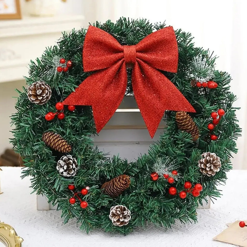 guirlanda-de-natal-com-laço-vermelho-natalino 