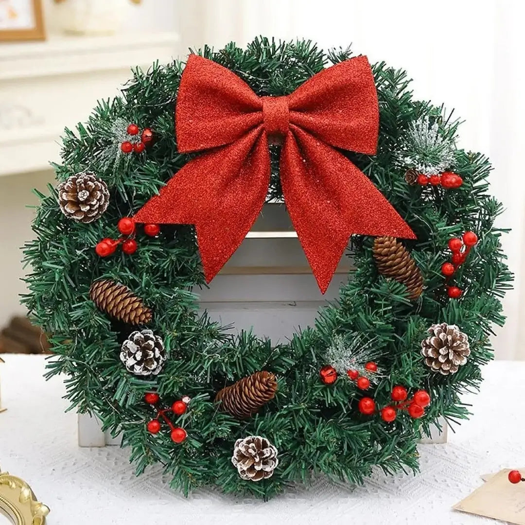 guirlanda-de-natal-com-laço-vermelho-natalino 