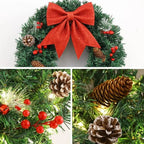 guirlanda-de-natal-com-laço-vermelho-decoração-natal-tazmo