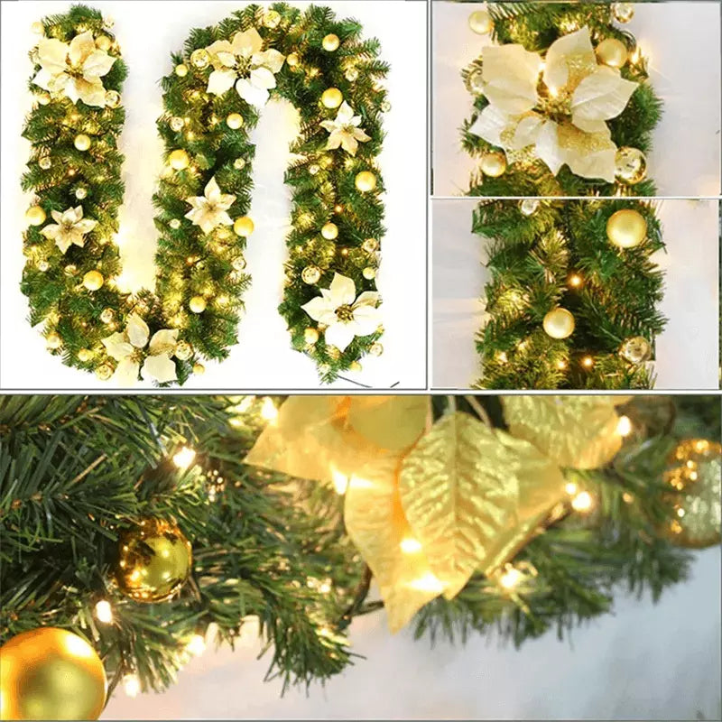 GUIRLANDA DE NATAL COM LUZ LED FLOWERS COLORS