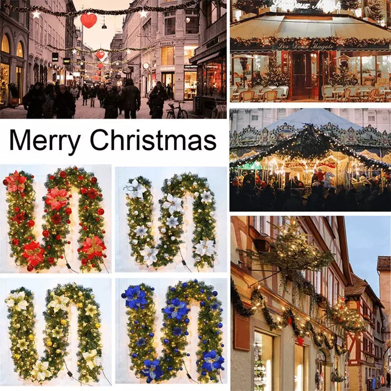 GUIRLANDA DE NATAL COM LUZ LED FLOWERS COLORS