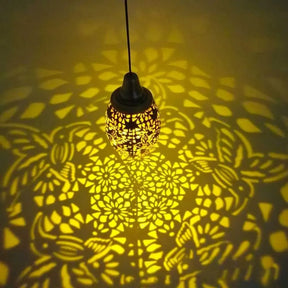 LANTERNA LED SOLAR IMPERMEÁVEL DE PENDURAR, ILUMINAÇÃO DECORAÇÃO JARDIM