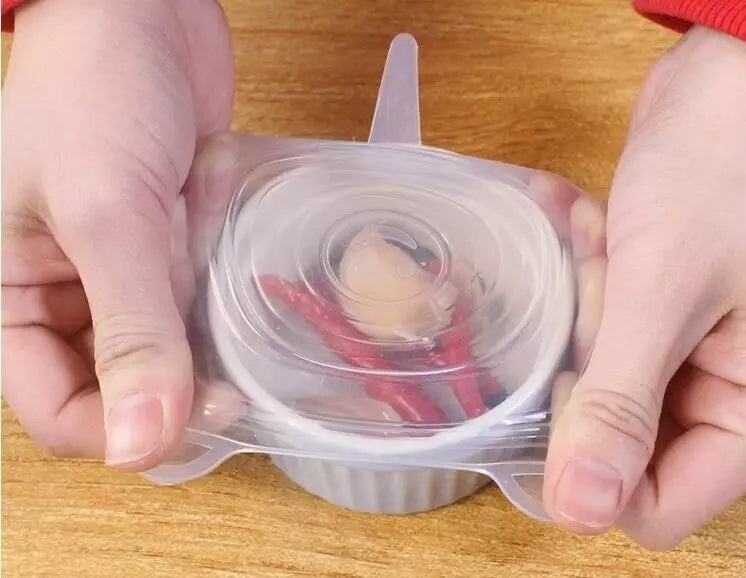 TAMPAS DE SILICONE PARA COZINHA KIT 6PÇ