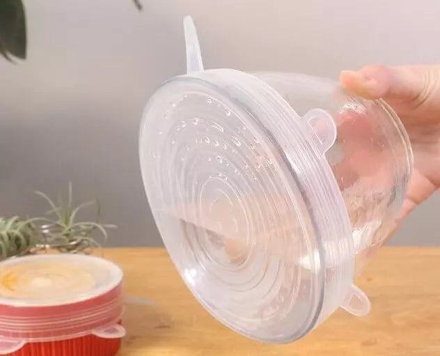 TAMPAS DE SILICONE PARA COZINHA KIT 6PÇ