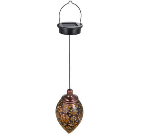 LANTERNA LED SOLAR IMPERMEÁVEL DE PENDURAR, ILUMINAÇÃO DECORAÇÃO JARDIM