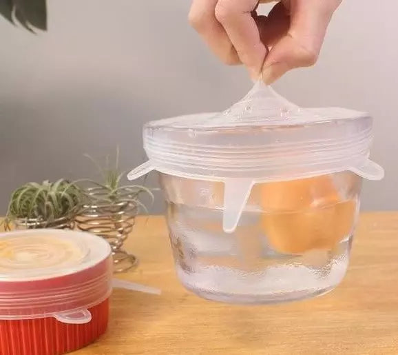 TAMPAS DE SILICONE PARA COZINHA KIT 6PÇ