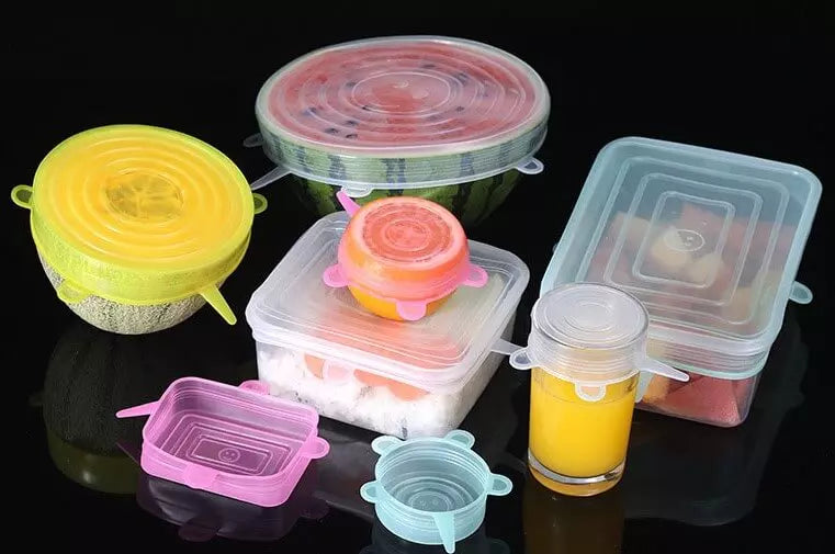 TAMPAS DE SILICONE PARA COZINHA KIT 6PÇ