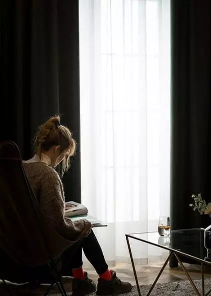 CORTINA DE LINHO CAMPARI OXFORD, MODERNA PARA SALAS E QUARTOS