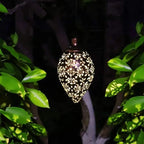 LANTERNA LED SOLAR IMPERMEÁVEL DE PENDURAR, ILUMINAÇÃO DECORAÇÃO JARDIM