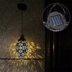 LANTERNA LED SOLAR IMPERMEÁVEL DE PENDURAR, ILUMINAÇÃO DECORAÇÃO JARDIM