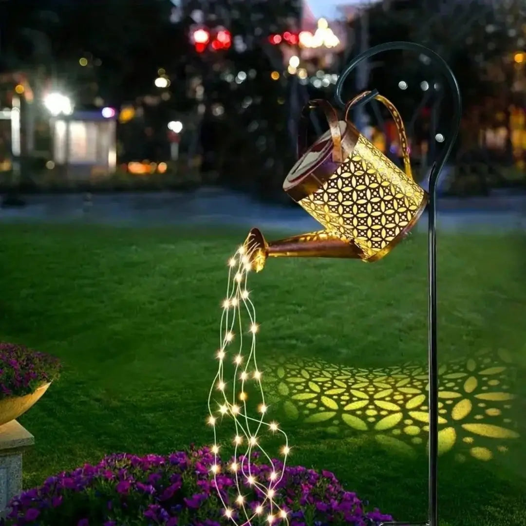 Lanterna Regador Iluminação Led Solar Decoração Jardim
