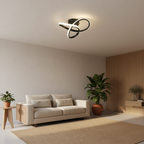 Luminária de teto led moderno lustre minimalista preto tazmo casa decoração sala de estar 