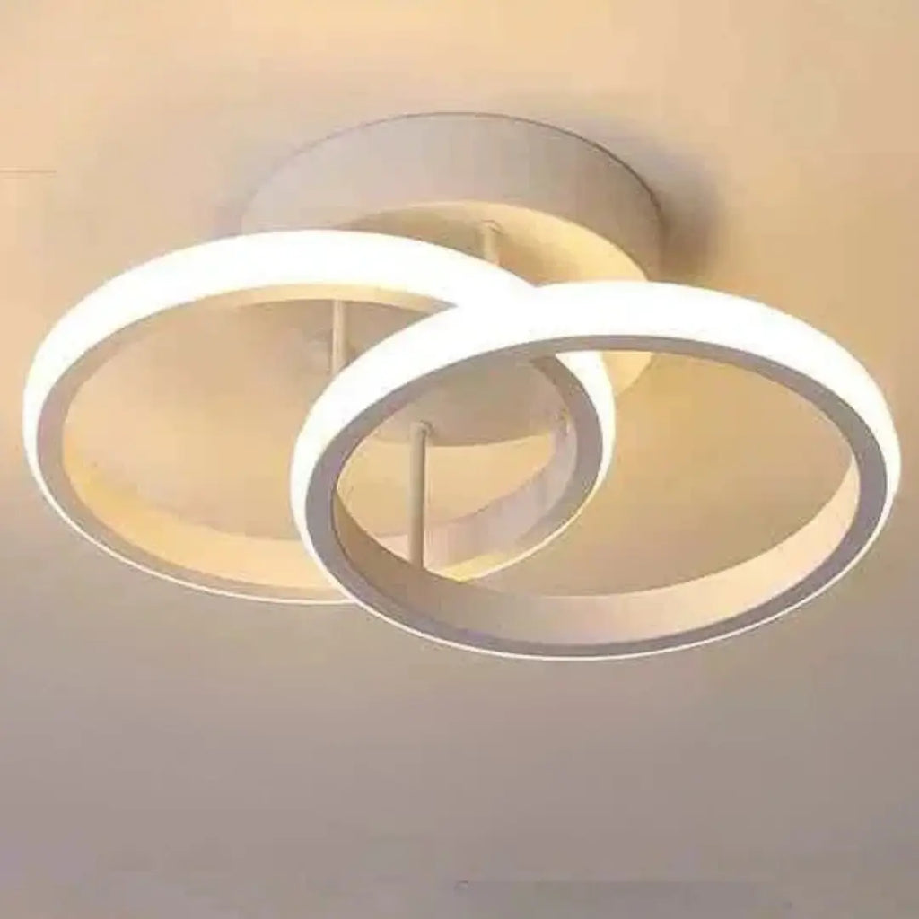 Luminária de teto led para sala moderna redonda branca tazmo casa