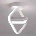 Luminária de teto led para sala moderna triangulo branca tazmo casa