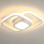 Luminária de teto led para sala moderna quadrada branca tazmo casa