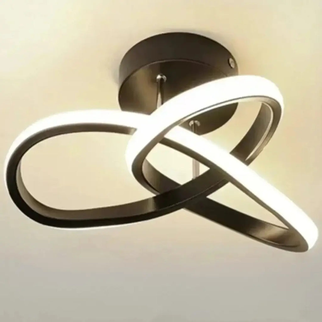 Luminária de teto led moderno lustre minimalista preto tazmo casa minimalista 