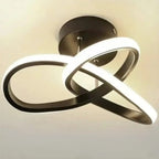 Luminária de teto led moderno lustre minimalista preto tazmo casa minimalista 
