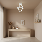 Luminária de teto led para sala moderna branca triangulo decoração slaa de estar tazmo 