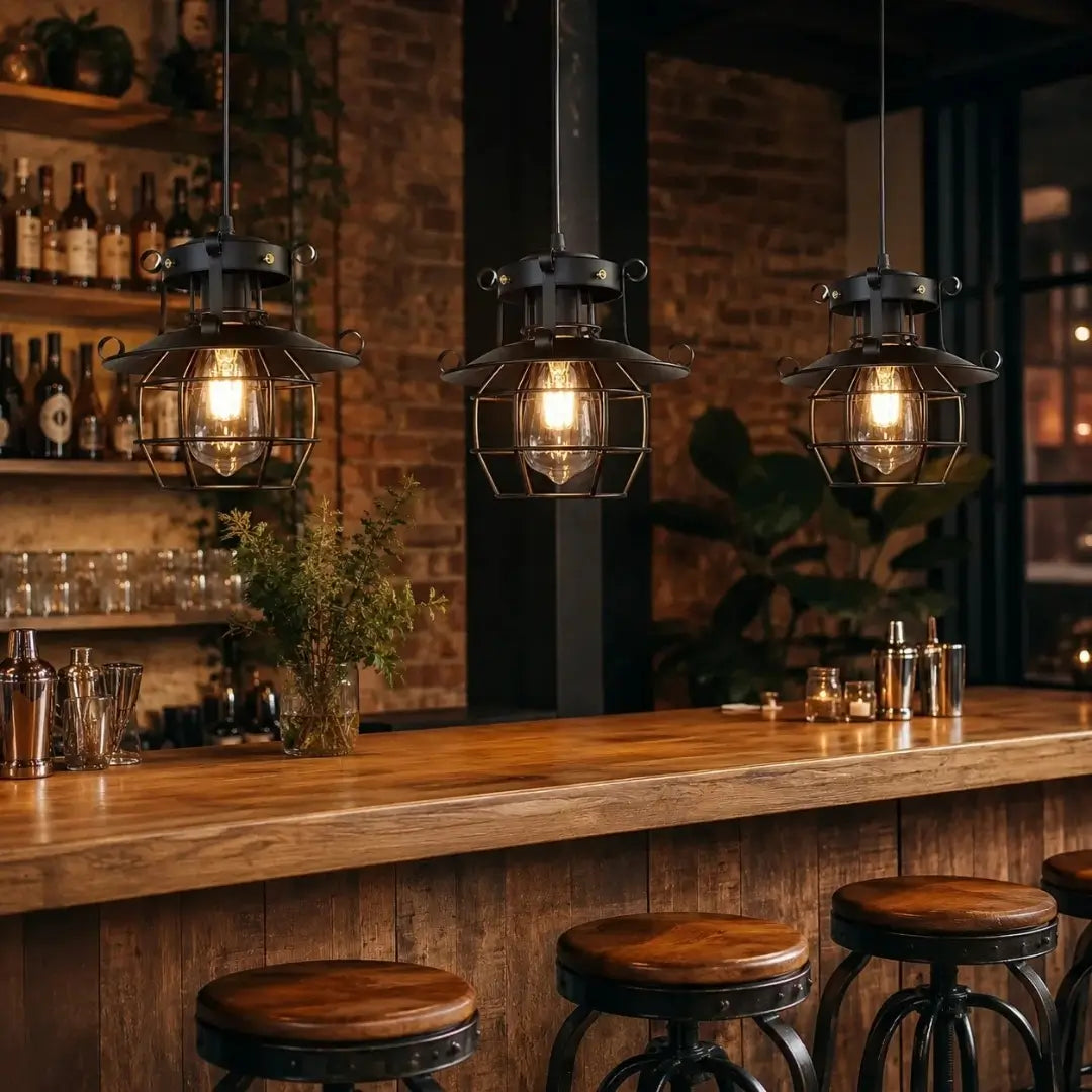 luminária de teto rustica aragon lustre decoração vintage bar e restaurante 