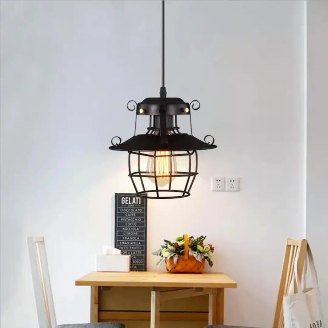 Luminária de teto rústica aragon lustre vintage decoração cozinha 