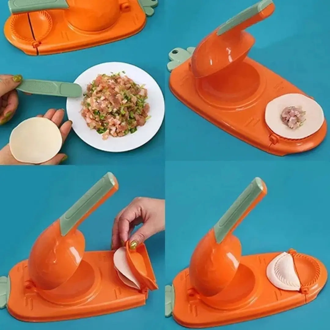 Máquina de fazer pastel 2 em 1 tazmo Mass molde de salgados etapas fazendo pastel 
