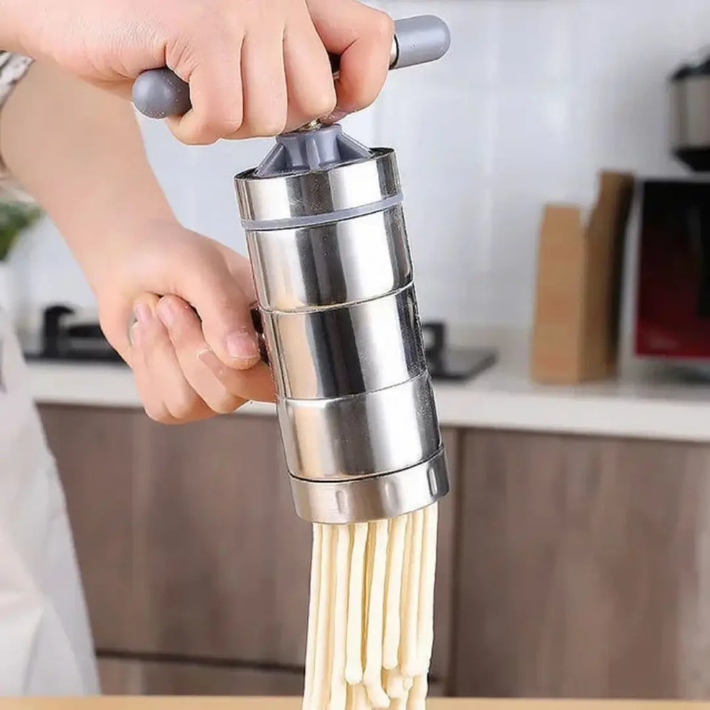 Máquina de macarrão manual de aço inox artesanal tazmo casa