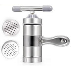 Máquina de macarrão manual de aço inox artesanal tazmo casa com dois moldes para massas 