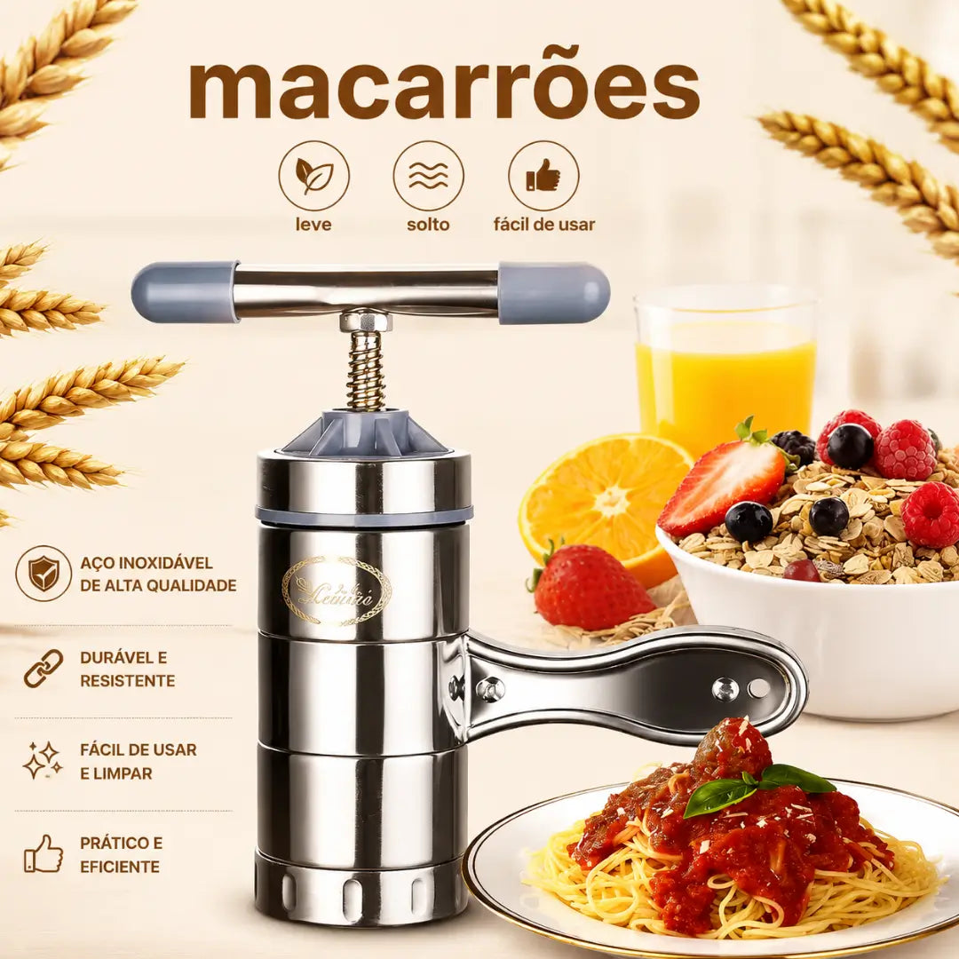 Máquina de macarrão manual de aço inox artesanal tazmo casa receitas caseiras deliciosas 