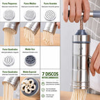 Máquina de macarrão manual de aço inox artesanal tazmo casa mostrando a espessura de cada pasta 
