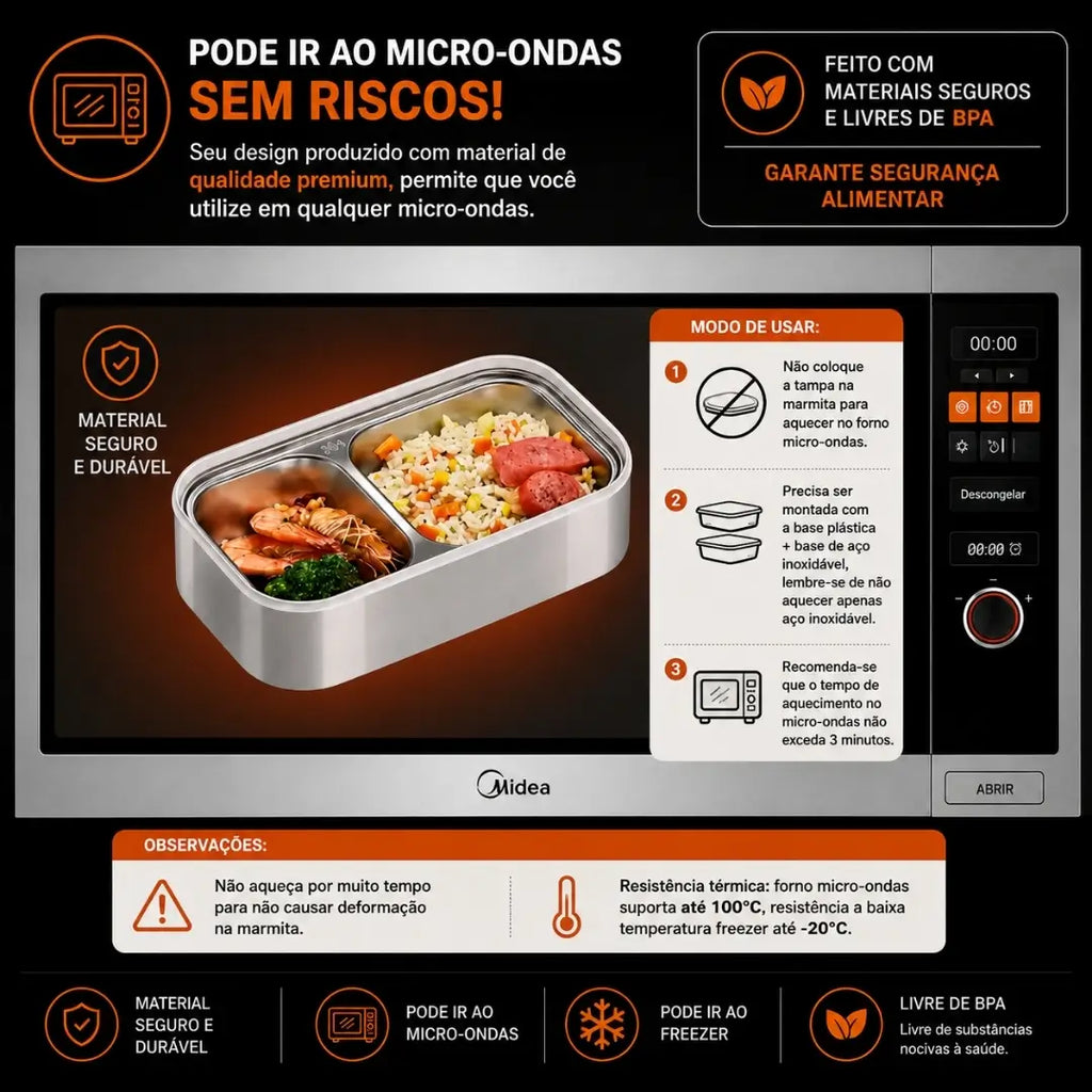 marmita de inox pode ir no microondas lunch nox alemã tazmo casa 