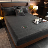 Capa Acolchoada Para Colchão Cinza Escuro