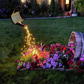 LANTERNA LED SOLAR IMPERMEÁVEL REGADOR, ILUMINAÇÃO DECORAÇÃO JARDIM