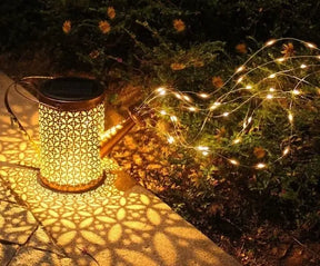 LANTERNA LED SOLAR IMPERMEÁVEL REGADOR, ILUMINAÇÃO DECORAÇÃO JARDIM